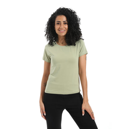Xtcy Single Lycra Half Sleeve Crew Neck women