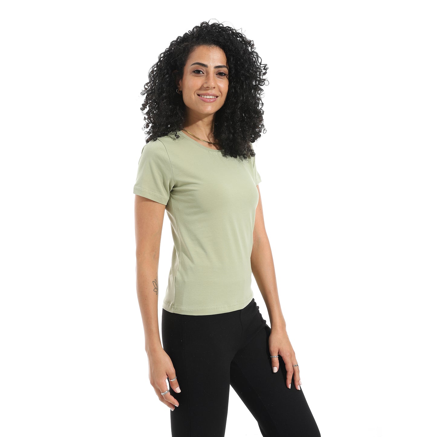 Xtcy Single Lycra Half Sleeve Crew Neck women