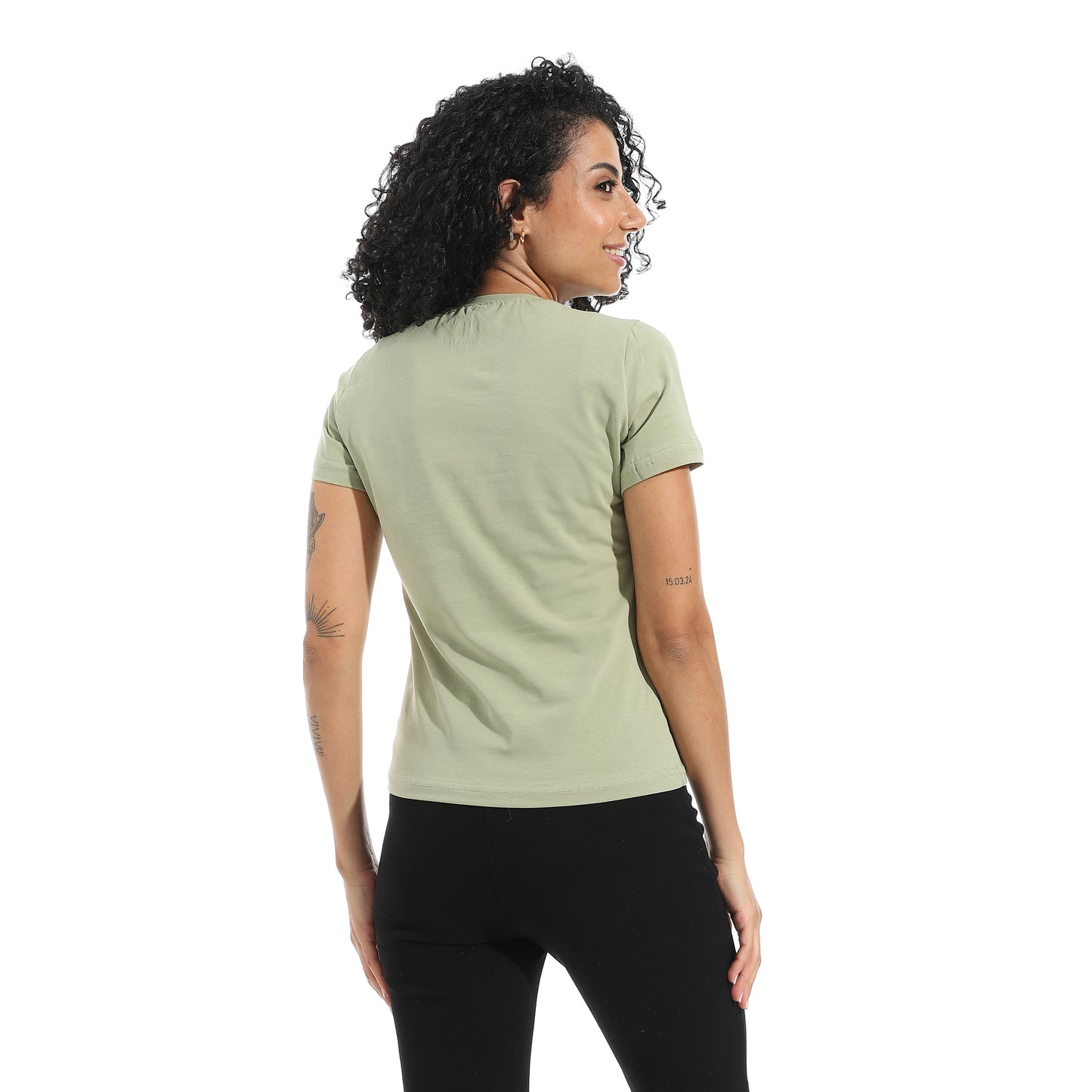 Xtcy Single Lycra Half Sleeve Crew Neck women