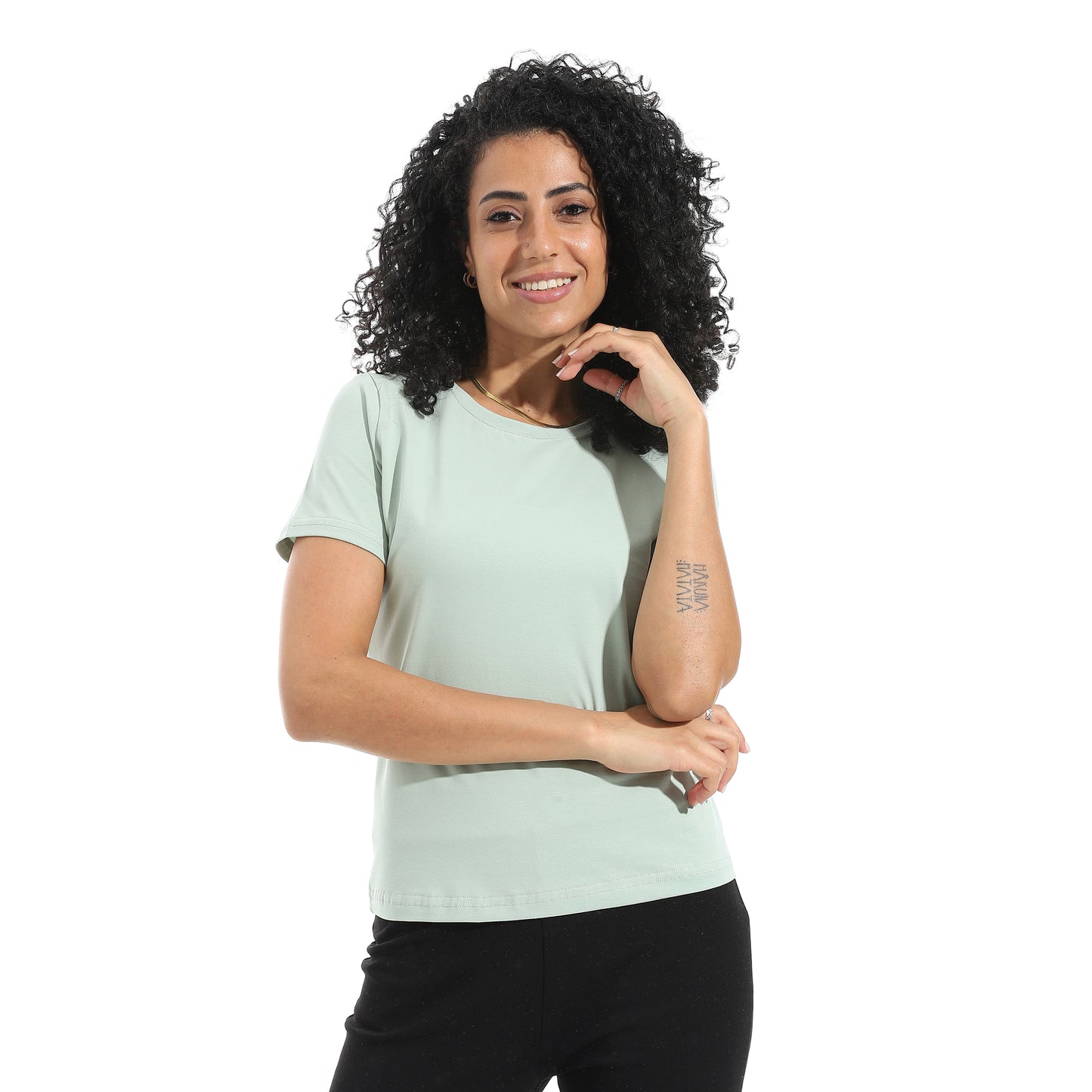 Xtcy Single Lycra Half Sleeve Crew Neck women