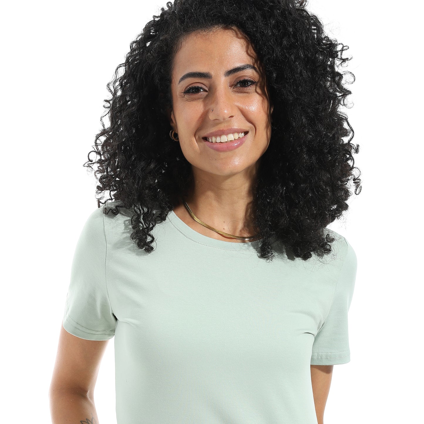 Xtcy Single Lycra Half Sleeve Crew Neck women