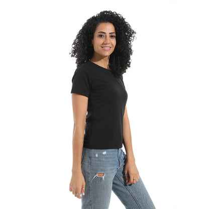 Xtcy Single Lycra Half Sleeve Crew Neck women