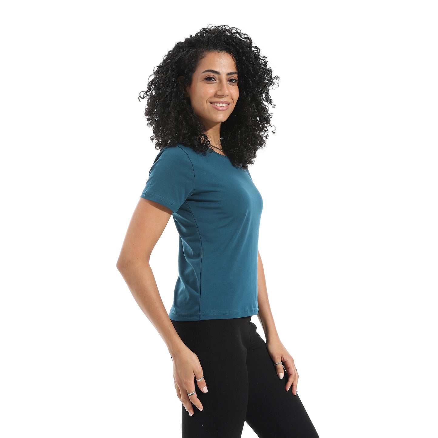 Xtcy Single Lycra Half Sleeve Crew Neck women