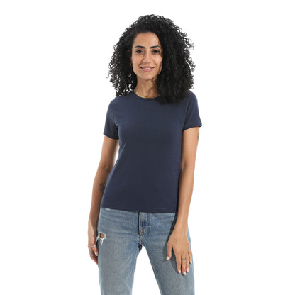 Xtcy Single Lycra Half Sleeve Crew Neck women