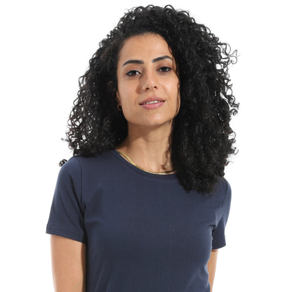 Xtcy Single Lycra Half Sleeve Crew Neck women