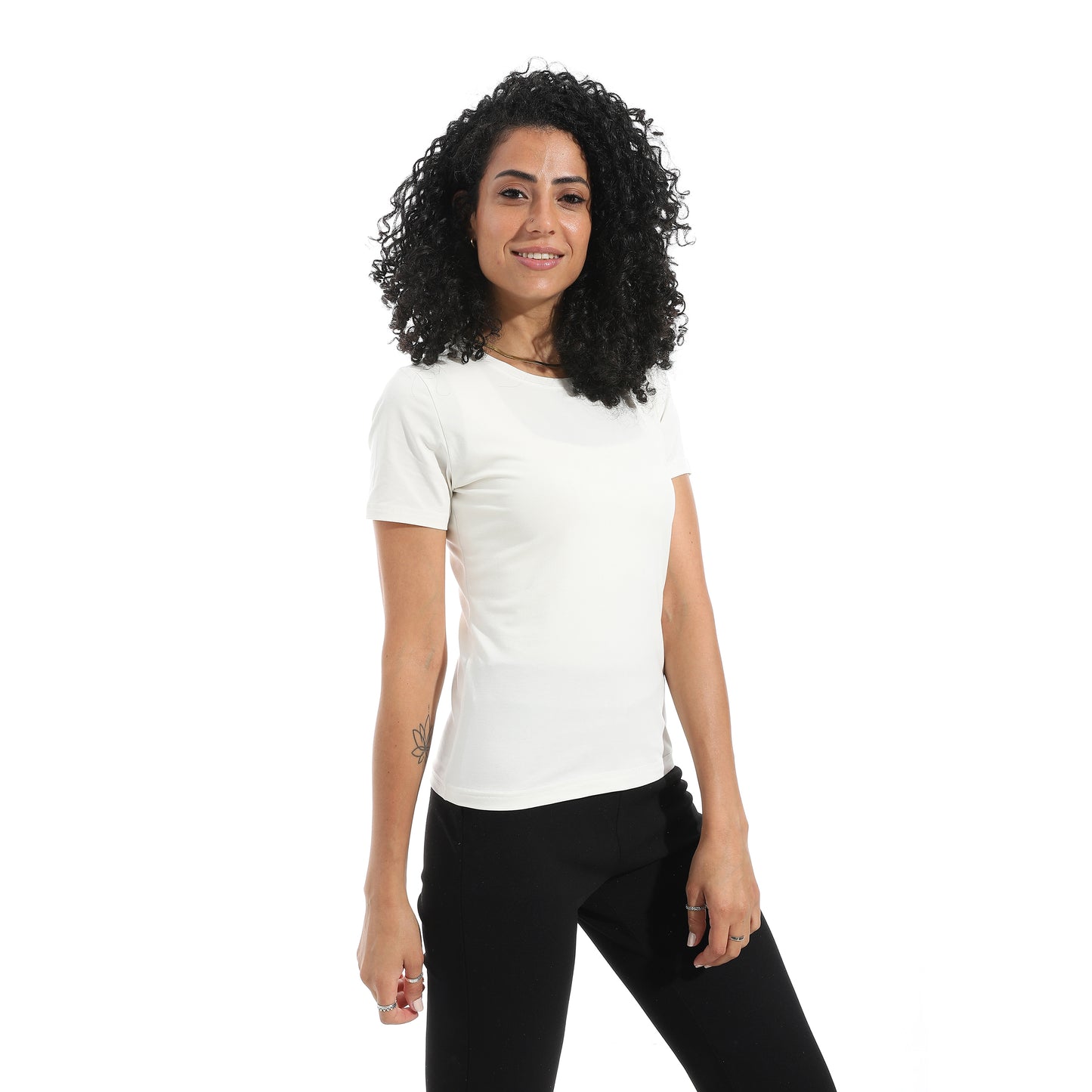 Xtcy Single Lycra Half Sleeve Crew Neck women