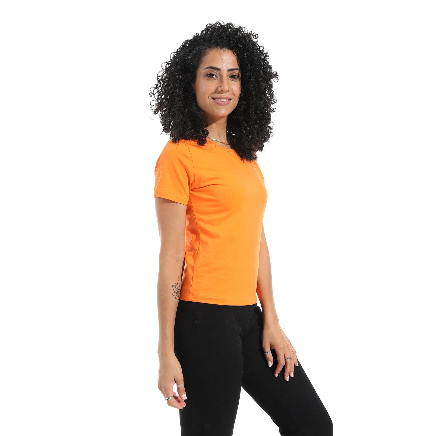 Xtcy Single Lycra Half Sleeve Crew Neck women