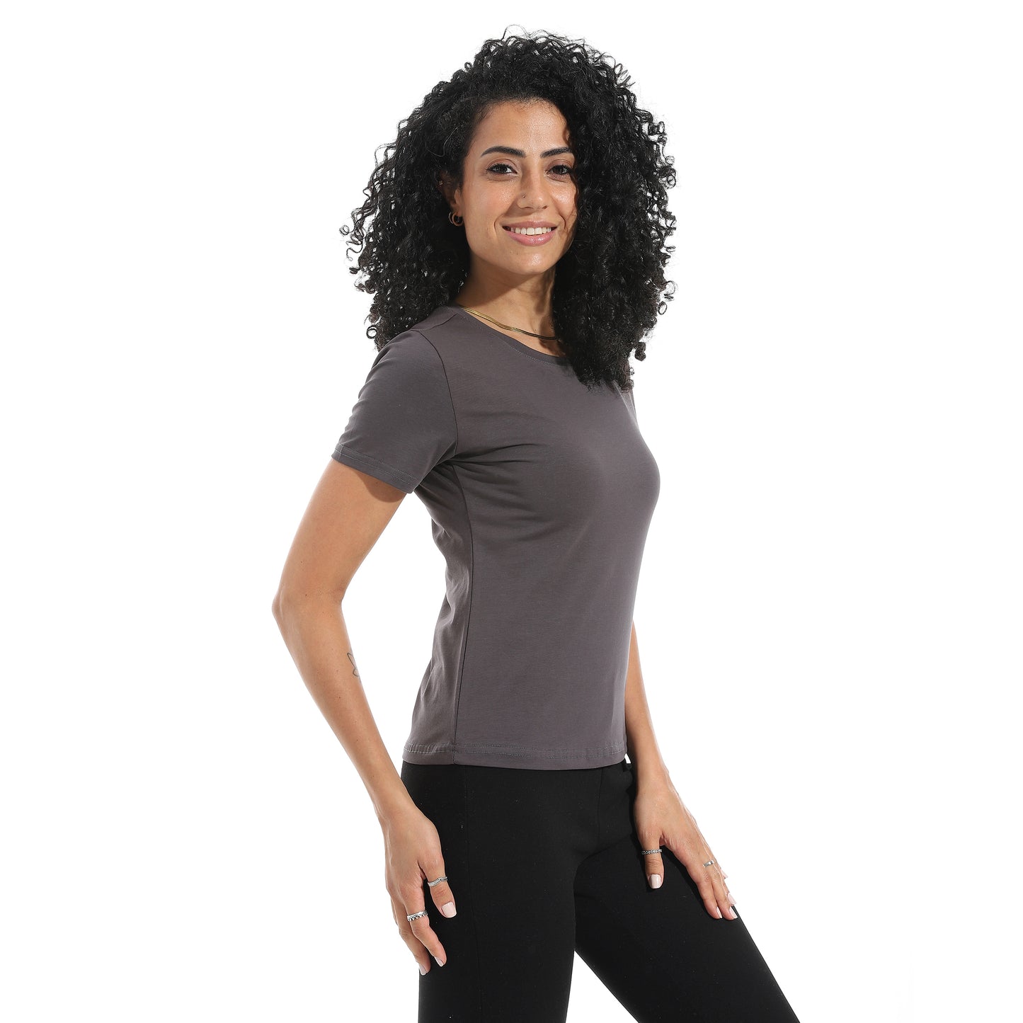 Xtcy Single Lycra Half Sleeve Crew Neck women