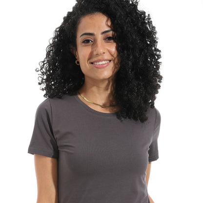 Xtcy Single Lycra Half Sleeve Crew Neck women