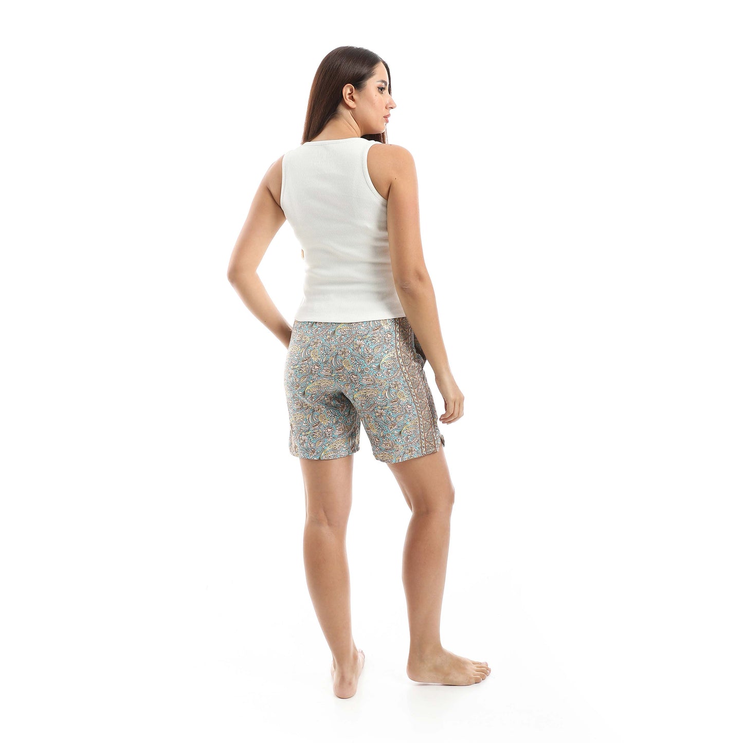 Jamila A set of Cut Derby and wooded shorts women