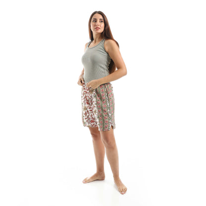 Jamila A set of Cut Derby and wooded shorts women