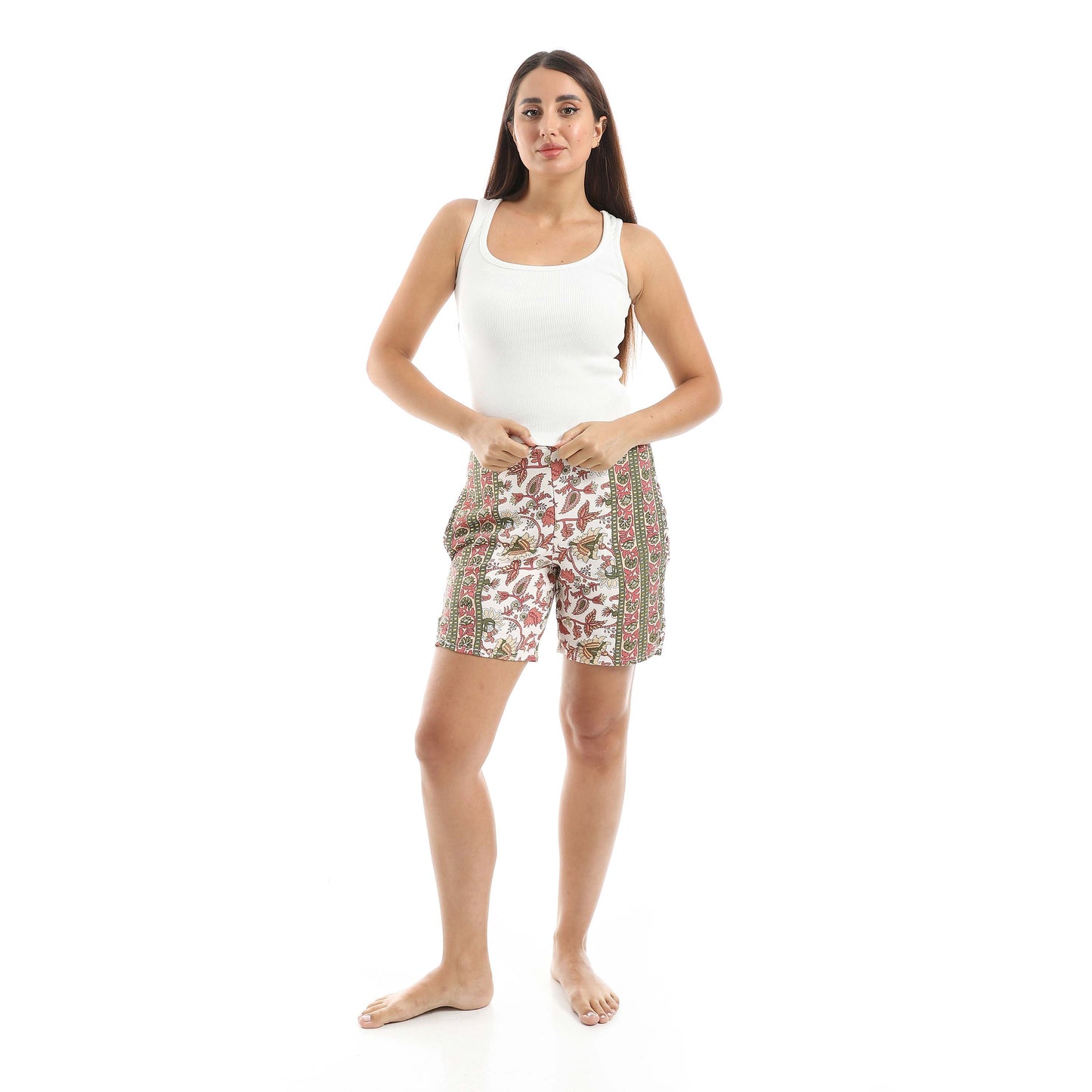 Jamila A set of Cut Derby and wooded shorts women