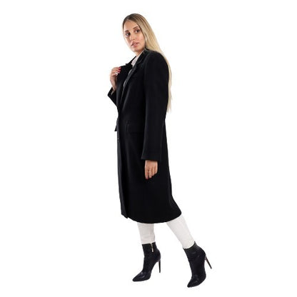 Solid Elegant Coat With Front Buttons