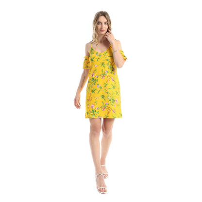 Floral Slip On Mini Dress