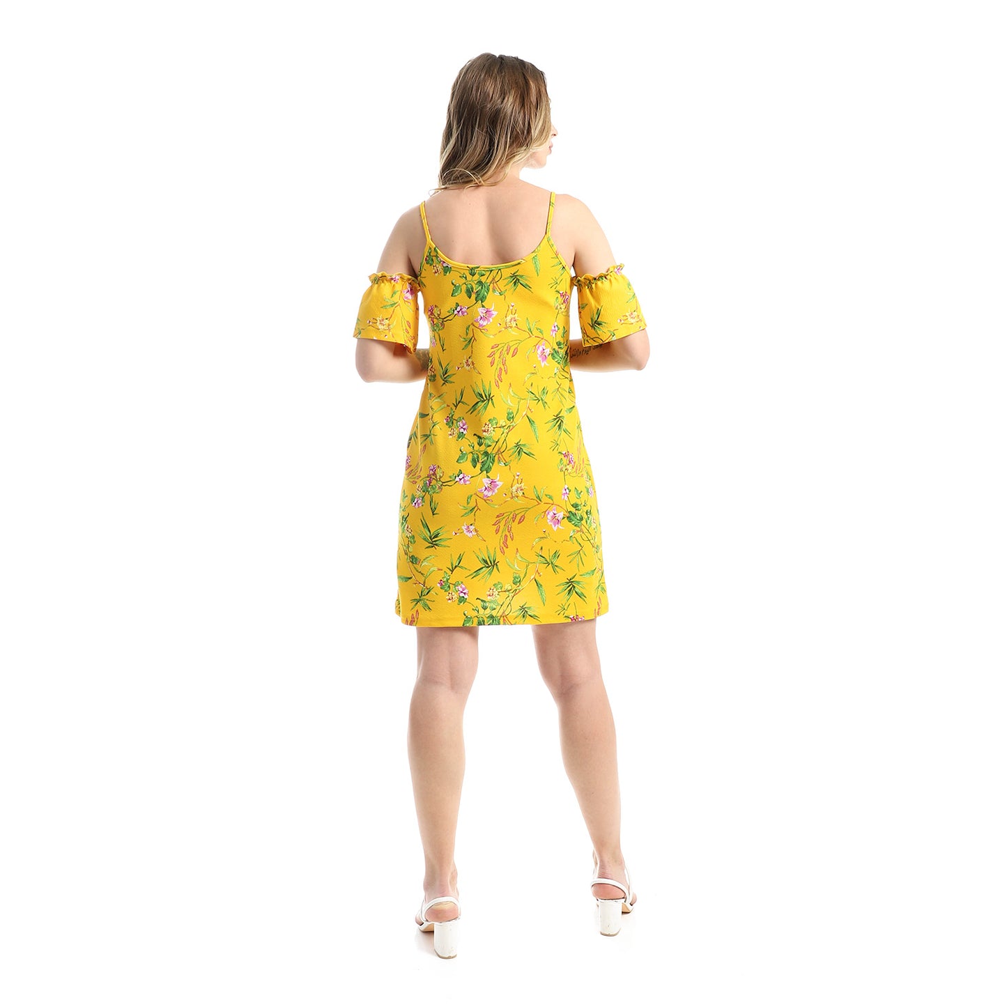 Floral Slip On Mini Dress