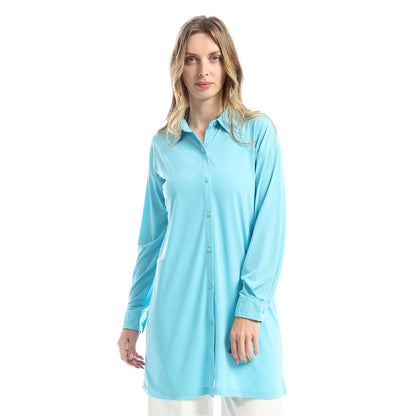 Plain Buttoned Down Long Shirt