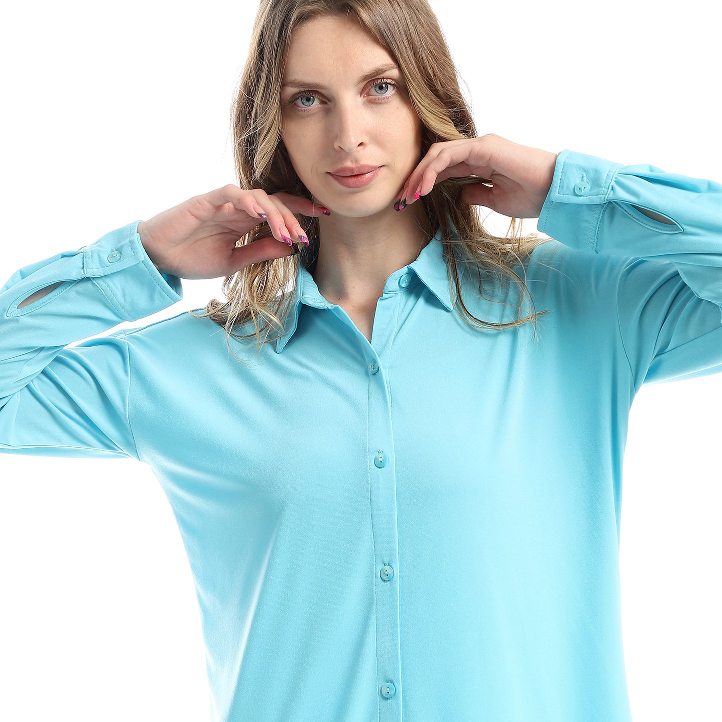 Plain Buttoned Down Long Shirt