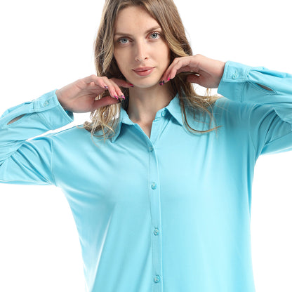 Plain Buttoned Down Long Shirt