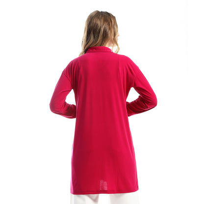 Plain Buttoned Down Long Shirt