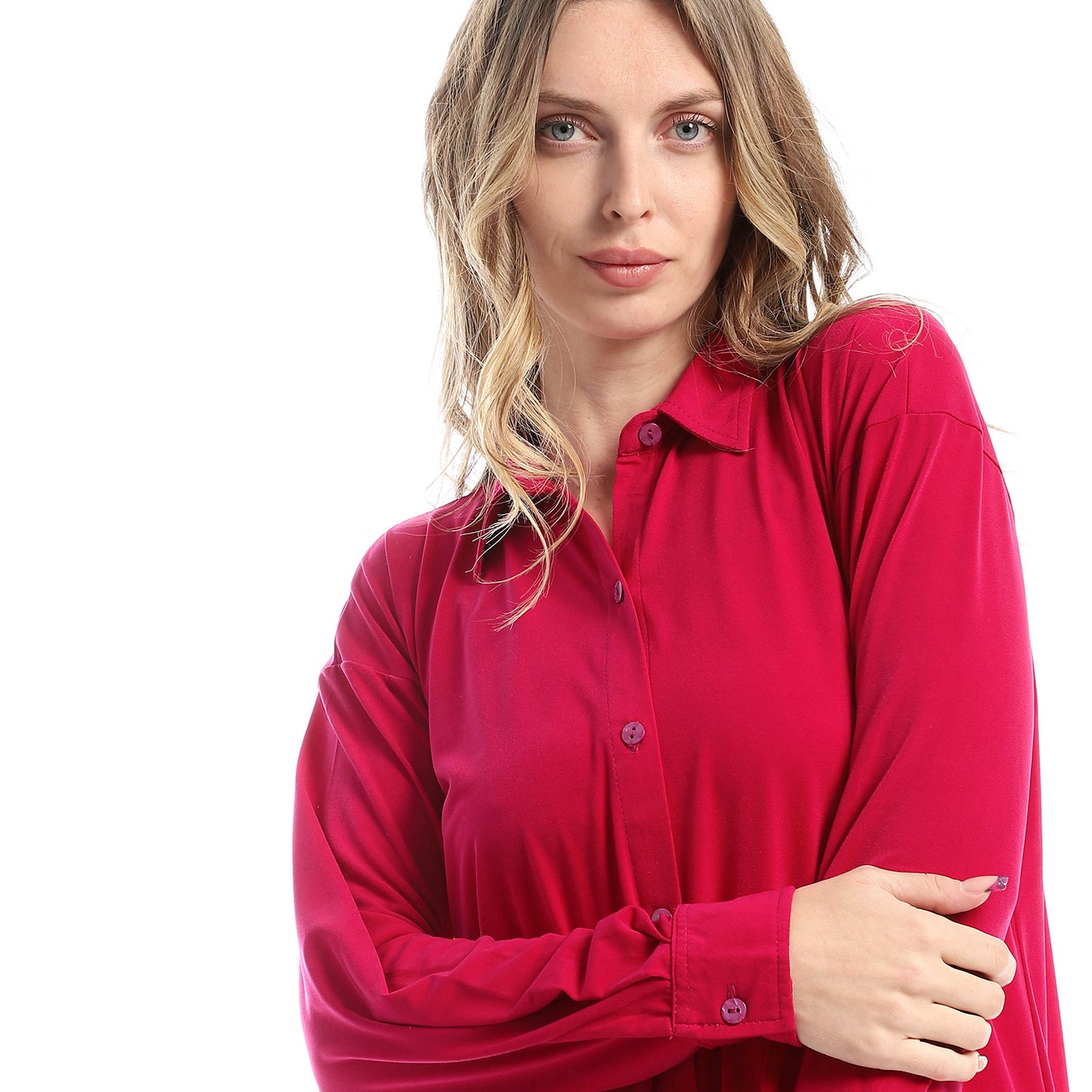 Plain Buttoned Down Long Shirt