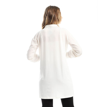Plain Buttoned Down Long Shirt