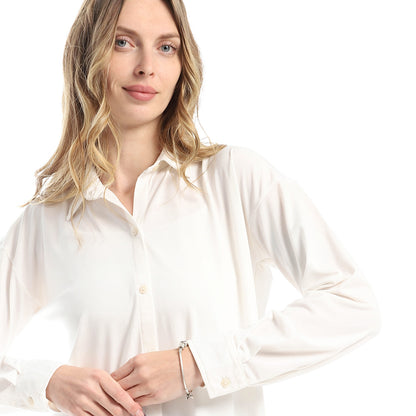Plain Buttoned Down Long Shirt