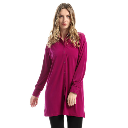 Plain Buttoned Down Long Shirt