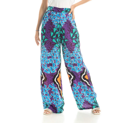 Multipatterned Slip On Trendy Pants