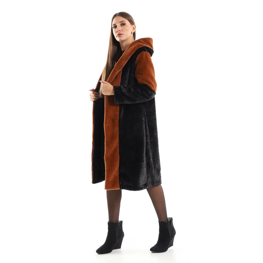 Classy Fur Hooded Coat