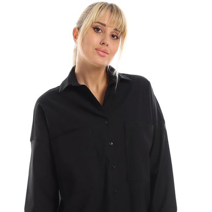 Plain Loose Full Buttons Shirt