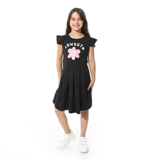 Front Printed Dress