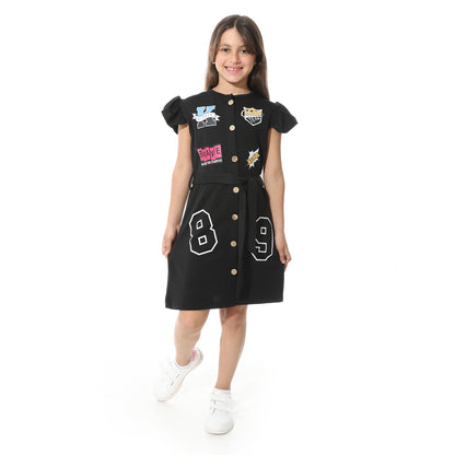 Front Printed Dress