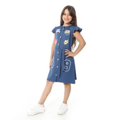 Front Printed Dress