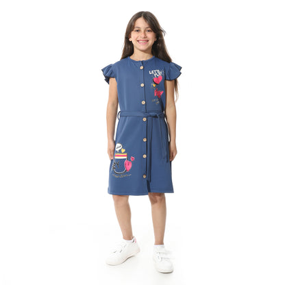 Front Printed Dress