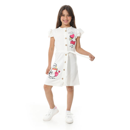 Front Printed Dress