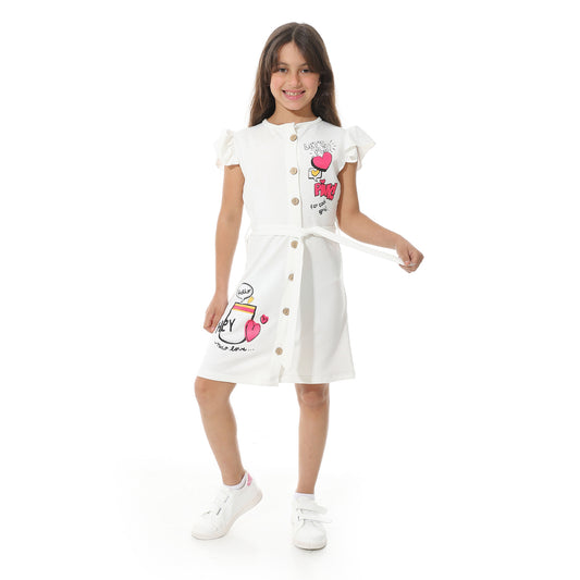 Front Printed Dress