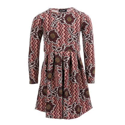 kady-girls-long sleeves printed dress