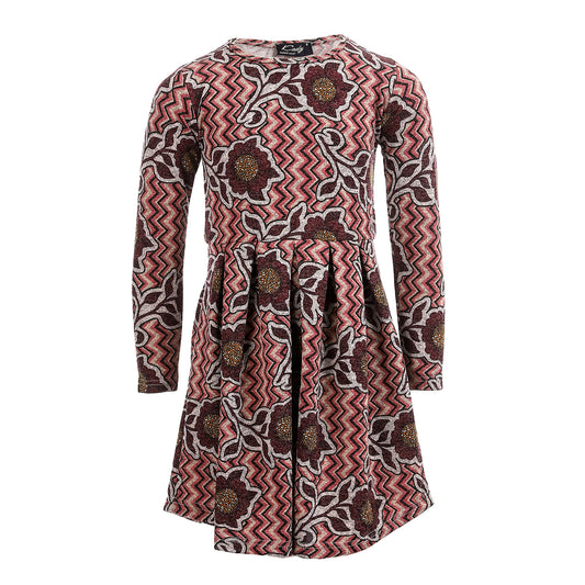 kady-girls-long sleeves printed dress