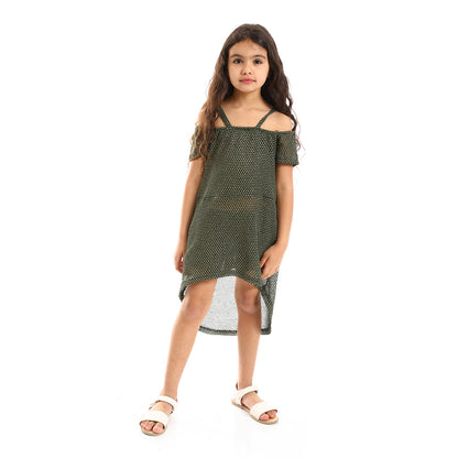 Kady Girls Off Shoulders Slip On Dress