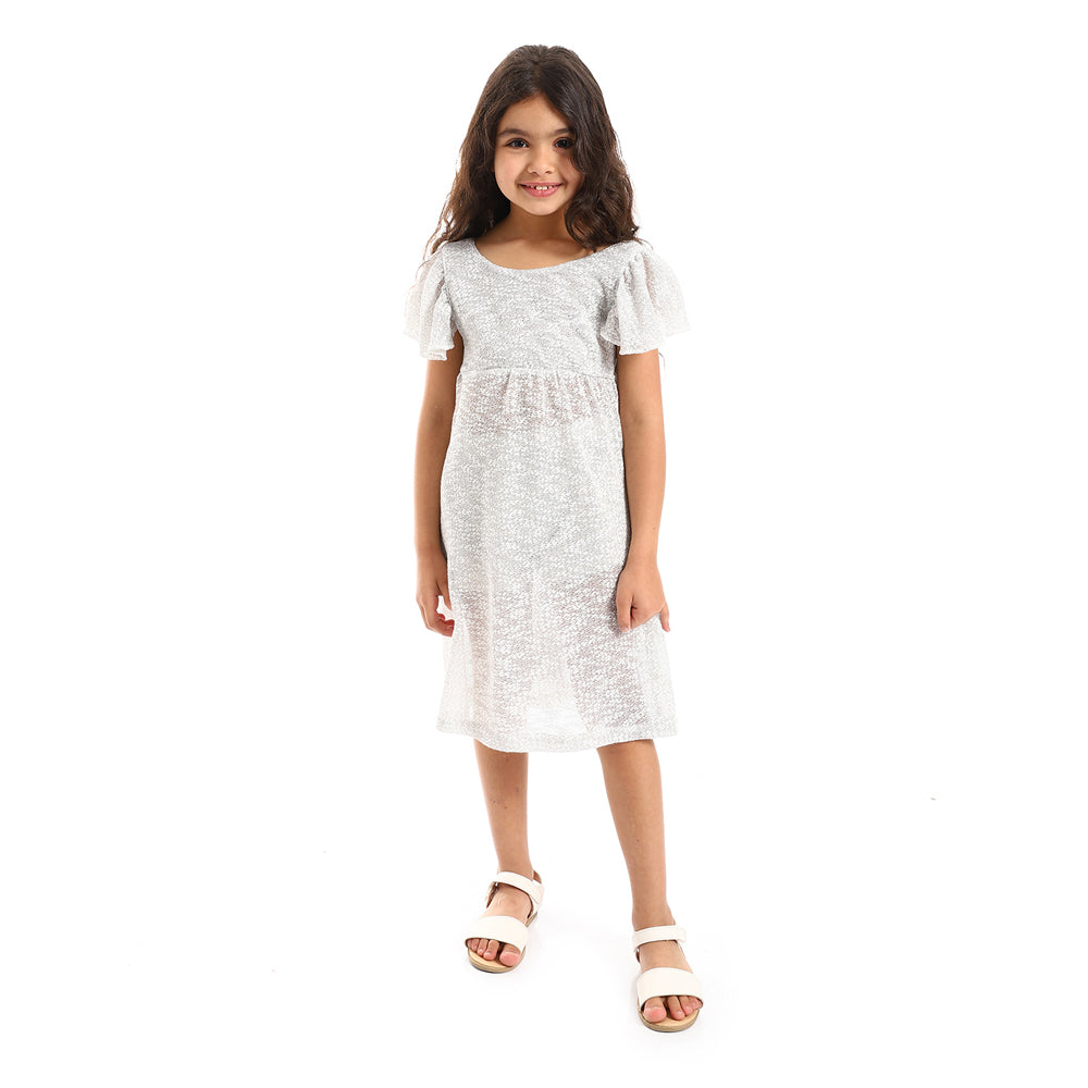 Kady Back Lace Stitched Girls Dress
