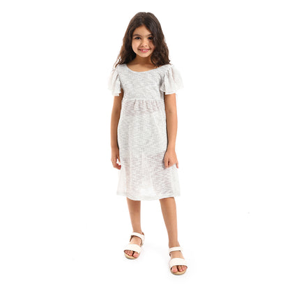 Kady Back Lace Stitched Girls Dress