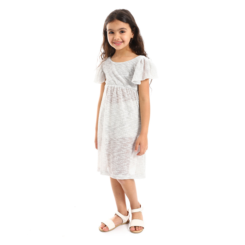 Kady Back Lace Stitched Girls Dress