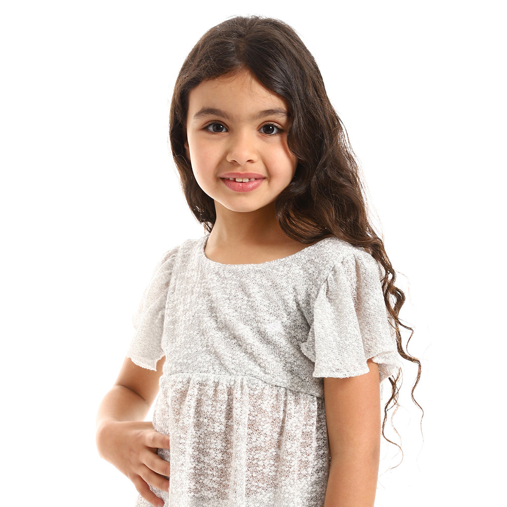 Kady Back Lace Stitched Girls Dress
