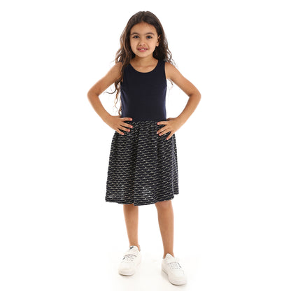 kady Girls Sleeveless Decorated Knitted Dress