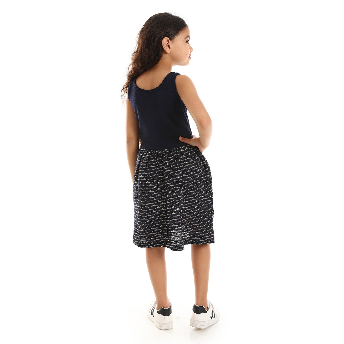 kady Girls Sleeveless Decorated Knitted Dress