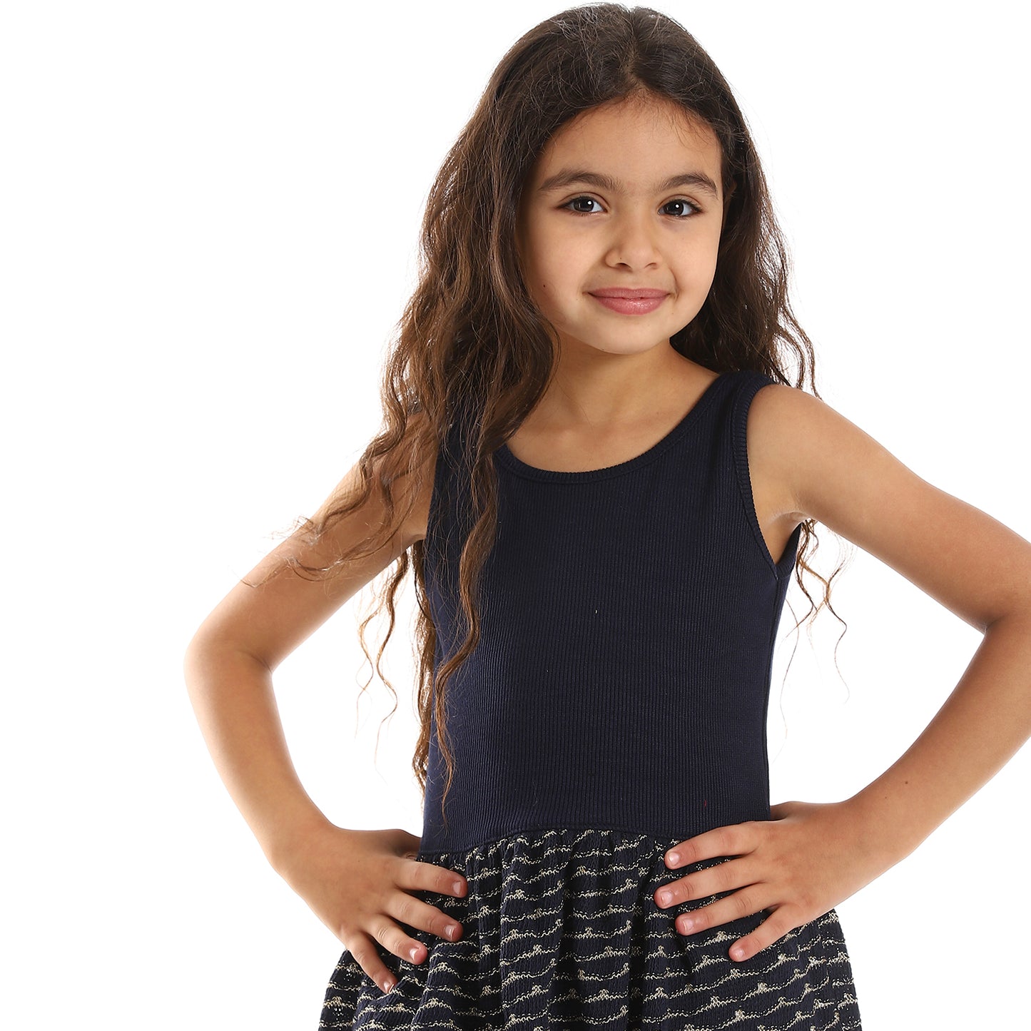 kady Girls Sleeveless Decorated Knitted Dress