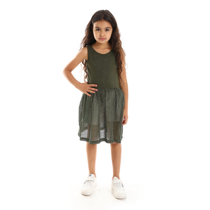 kady Girls Sleeveless Decorated Knitted Dress