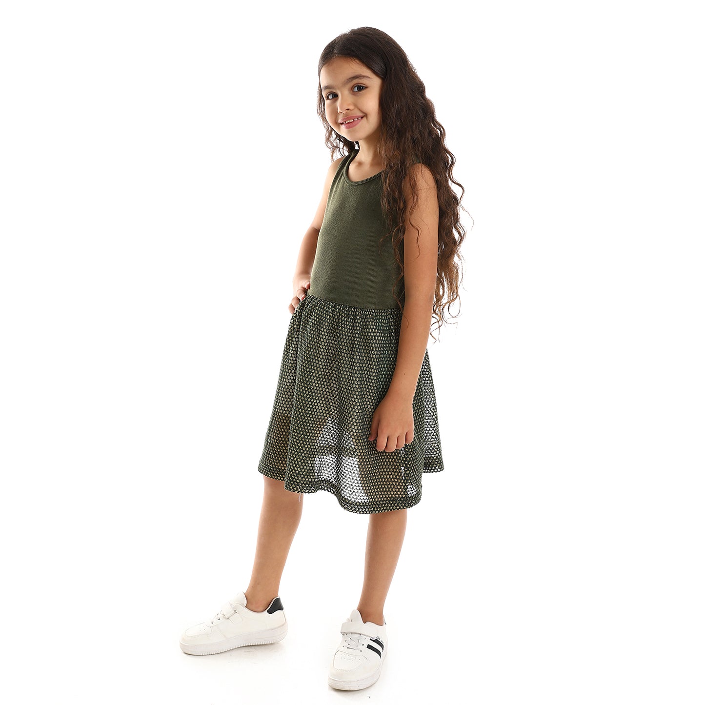 kady Girls Sleeveless Decorated Knitted Dress