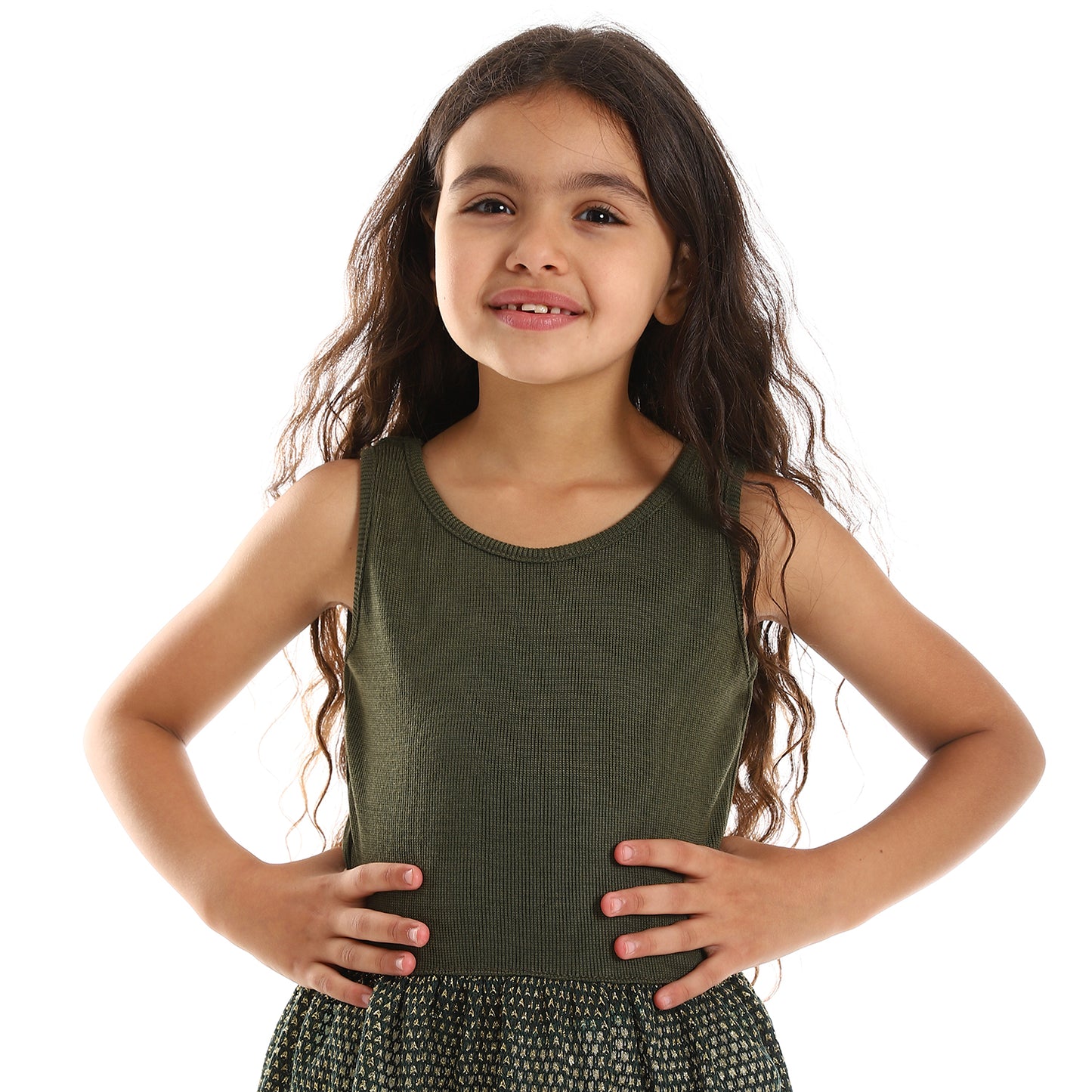 kady Girls Sleeveless Decorated Knitted Dress