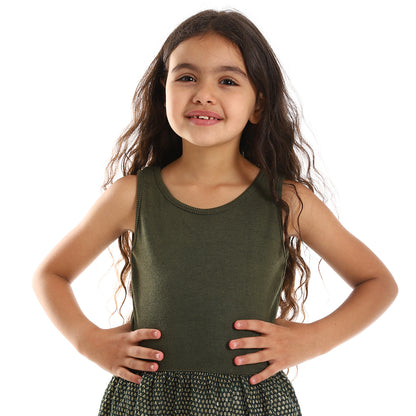 kady Girls Sleeveless Decorated Knitted Dress